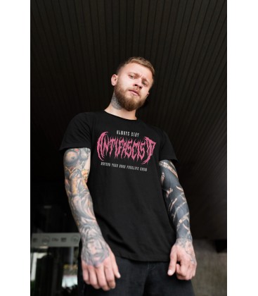 Camiseta Stay Strong Stay Antifascist negra - FREELIFE