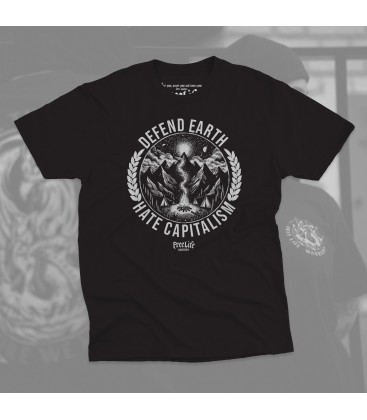 Camiseta Unisex Defend Earth Hate Capitalism - FREELIFE