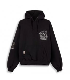 Sudadera capucha The Shelter Boxy Black - Grimey Wear