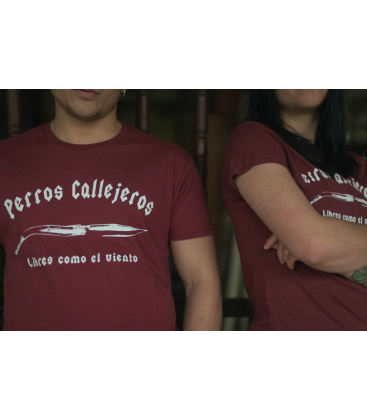 Camiseta Perros Callejeros Granate