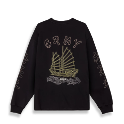 Camiseta De Manga Larga Sampans Black - Grimey Wear