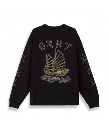 Camiseta De Manga Larga Sampans Black - Grimey Wear
