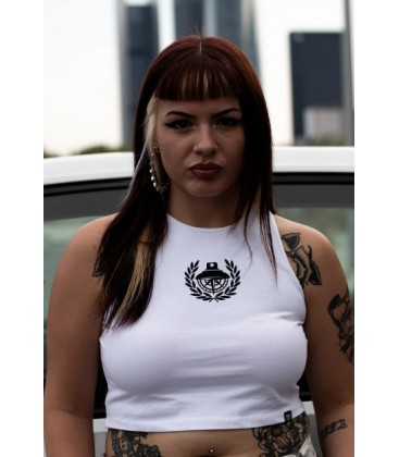 CROP TOP WHITE SC- SINNERS