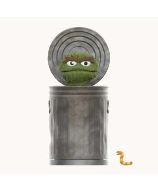 Sesame Street ReAction Figures Wave 02  Oscar The Grouch - Super7