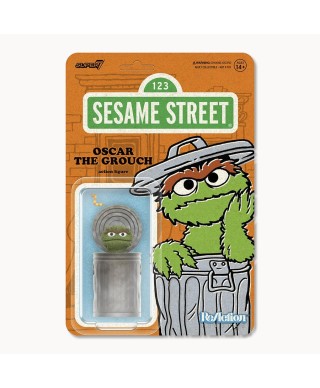 Sesame Street ReAction Figures Wave 02  Oscar The Grouch - Super7