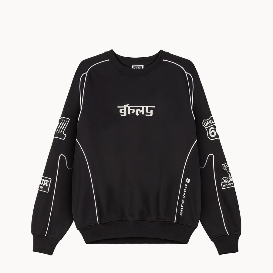 Sudadera Race War Black - Grimey