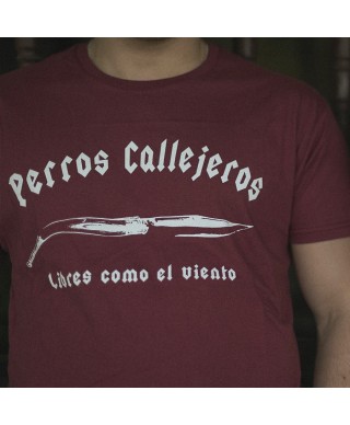 Camiseta Perros Callejeros Granate