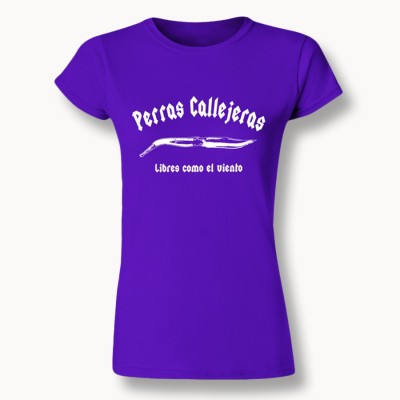 Camiseta Mujer Perras Callejera Morada