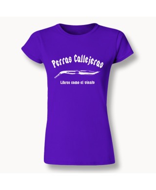 Camiseta Mujer Perras Callejera Morada
