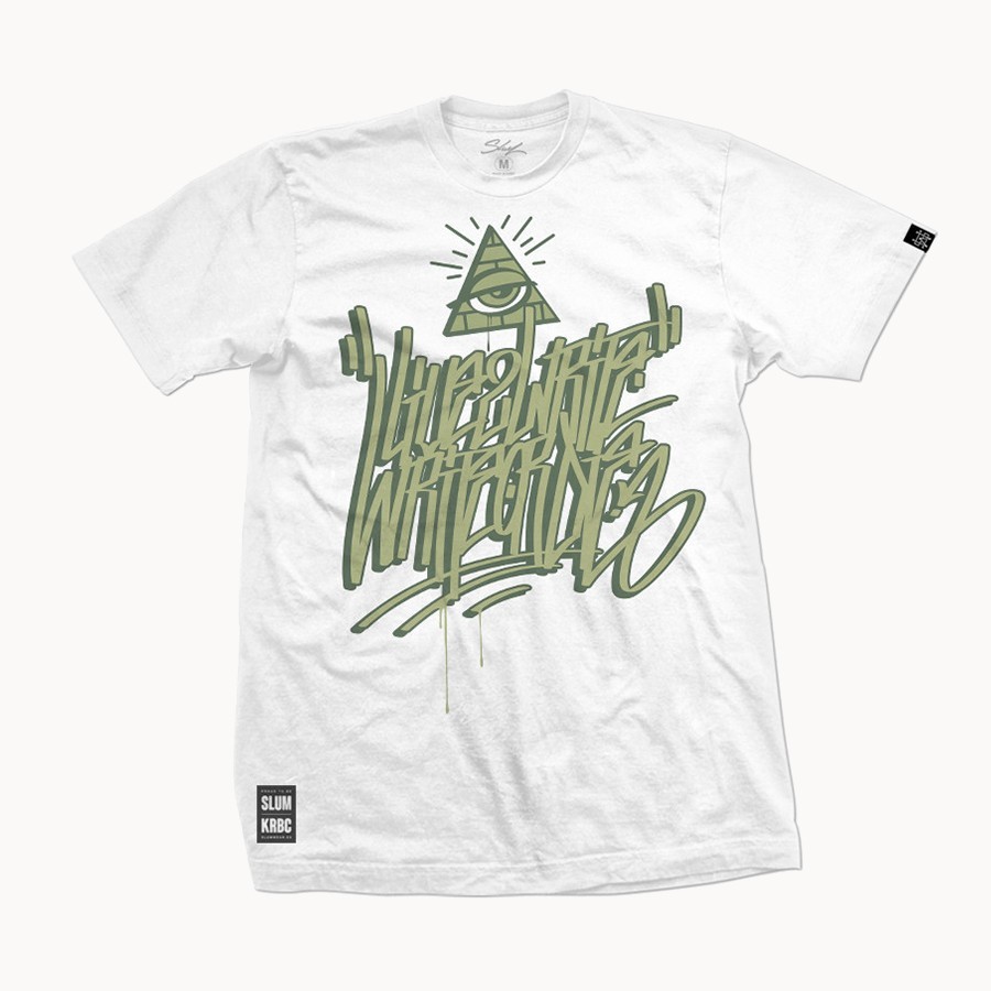 Camiseta Live to Write White – Slum Wear