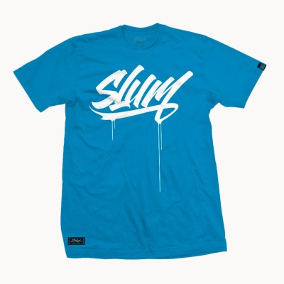 Camiseta Tag Atoll Blue / White – Slum Wear