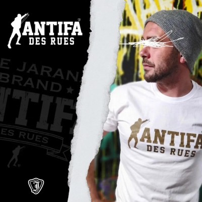 Camiseta Blanca Antifa Des Rues - Jaraneros