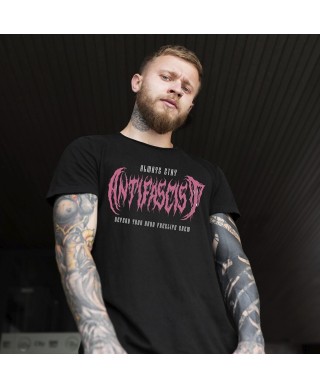 Camiseta Stay Strong Stay Antifascist Negra - Freelife