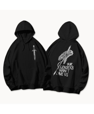 Hoodie Our leaders won´t save us Negra  - Freelife