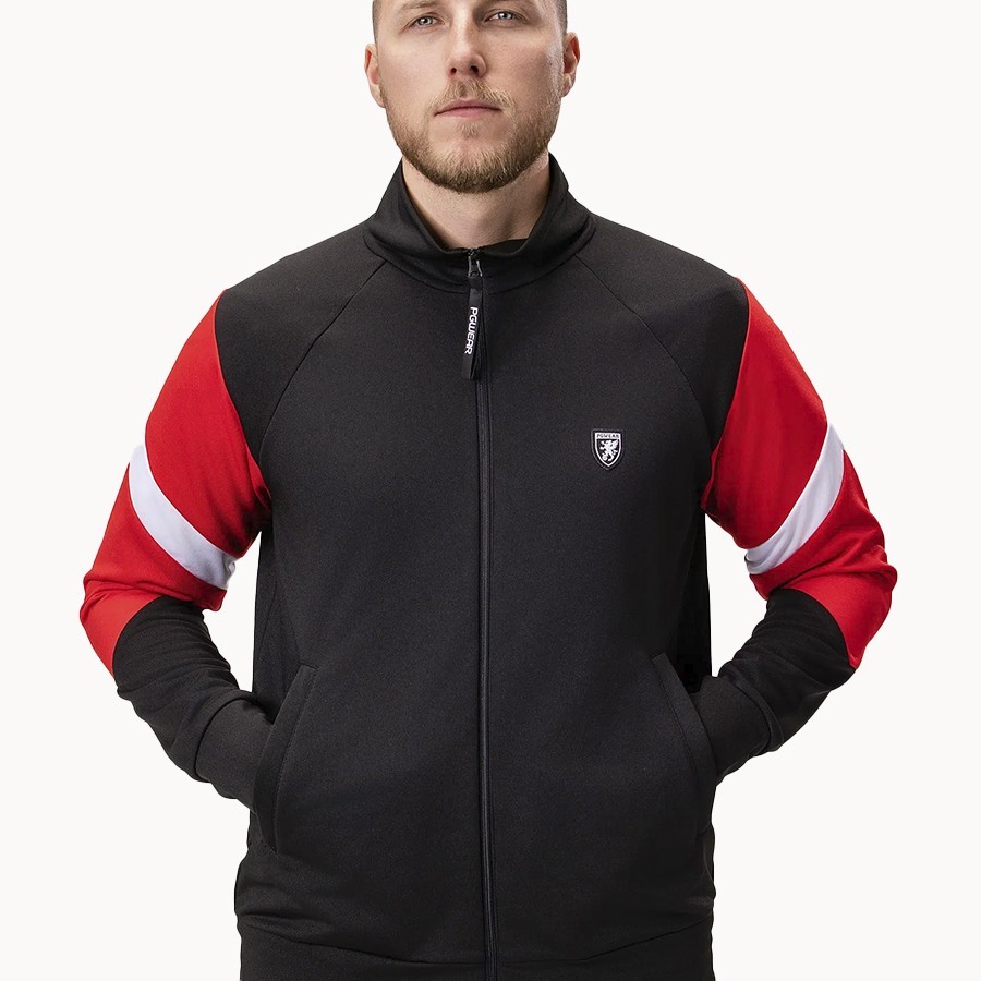 Track Top Messina Black Red/White - PgWear