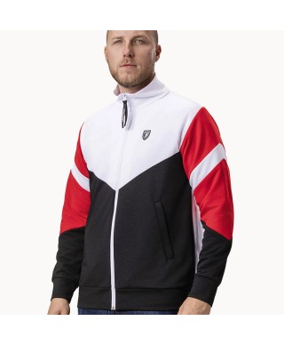 Track Top Messina White Black/Red - PgWear