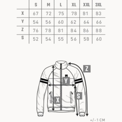 Track Top Messina White Black/Red - PgWear