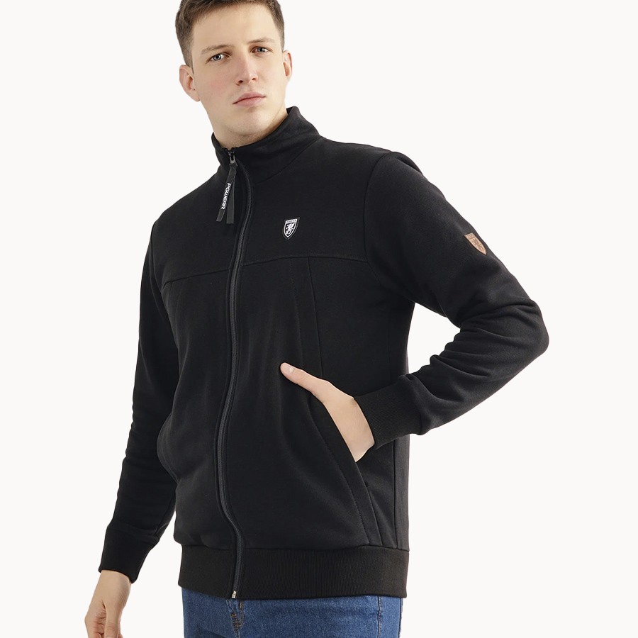 Sweatshirt Collar Black- PgWear