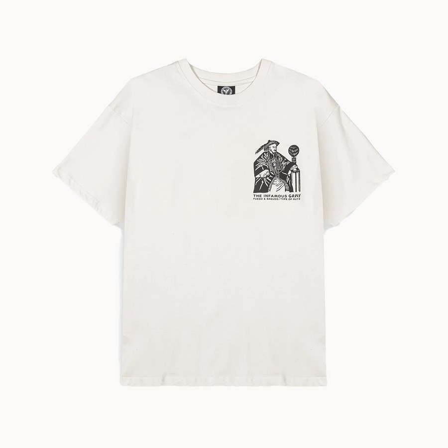 Camiseta Sampans Regular Off White - Grimey