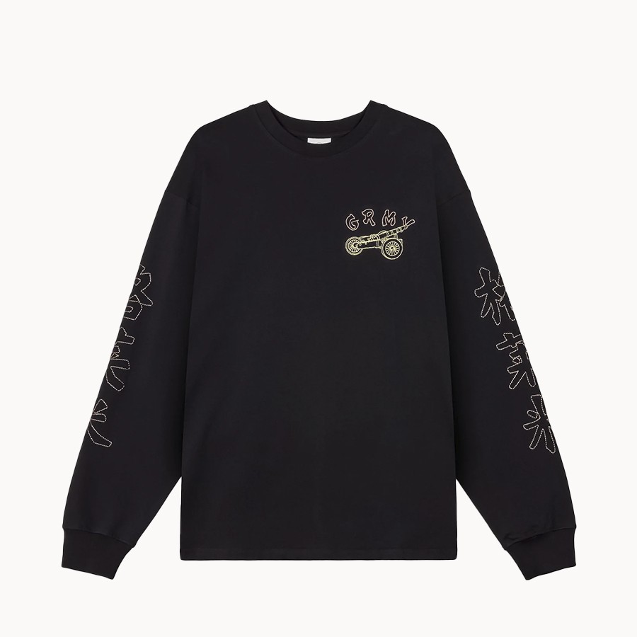 Camiseta De Manga Larga Sampans Black - Grimey