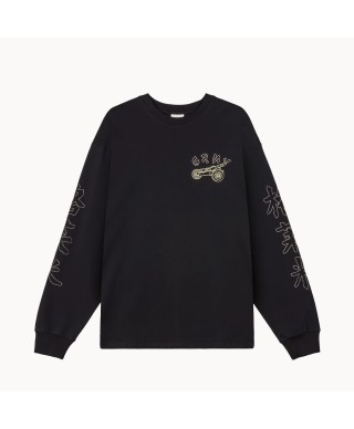 Camiseta De Manga Larga Sampans Black - Grimey