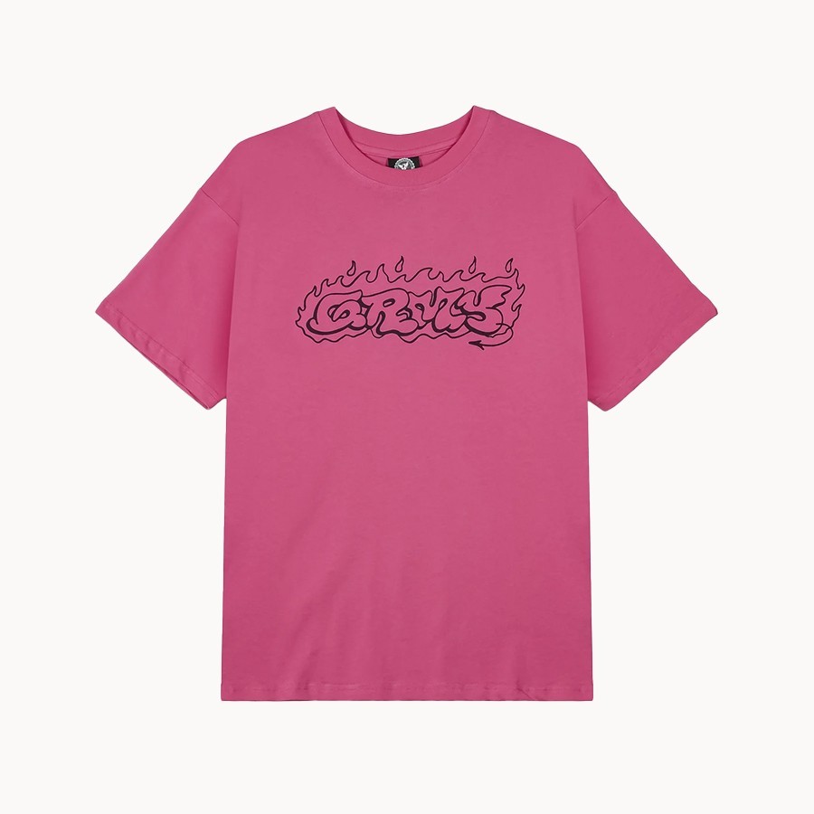 Camiseta The Shelter Throw Up Fucshia - Grimey