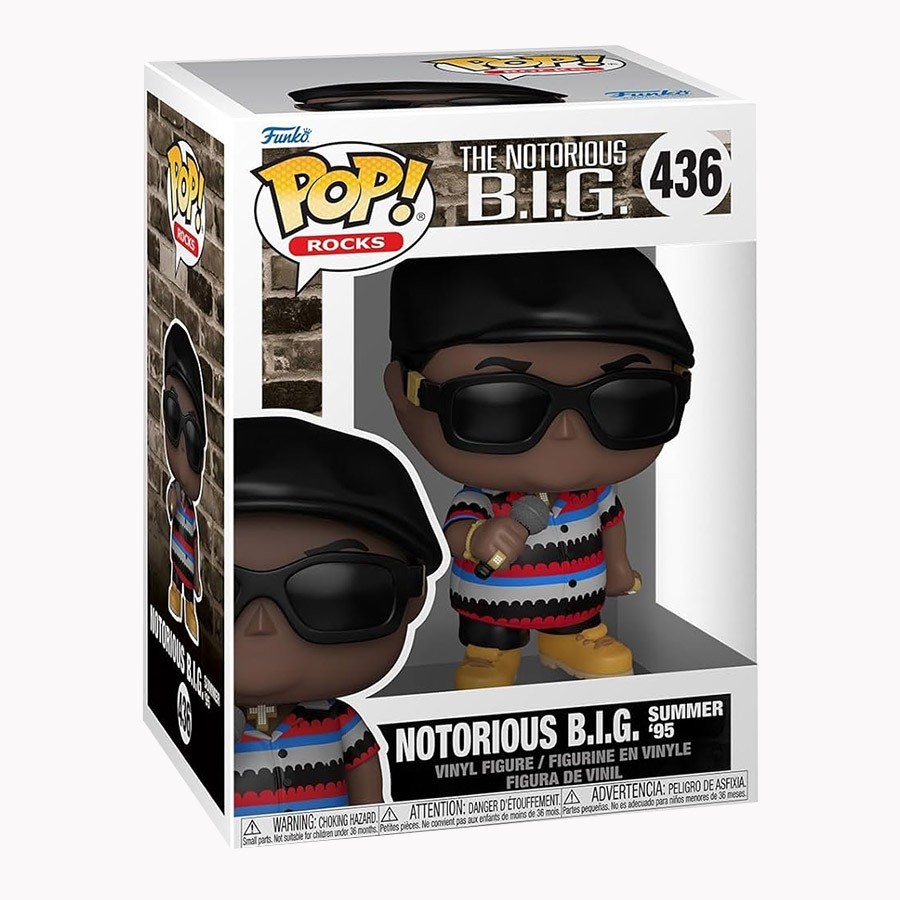 Notorious B.I.G POP! Rocks Vinyl Figura Biggie - Beat The Summer Jam 9 cm