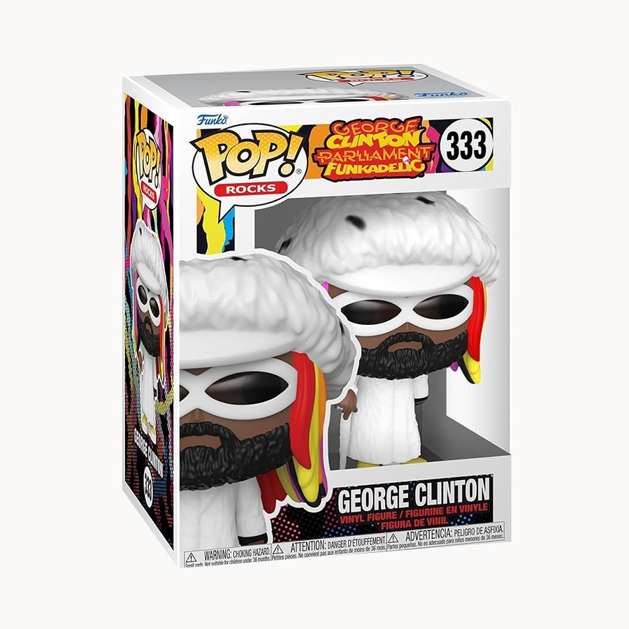 George Clinton POP! Rocks Vinyl Figura 9 cm