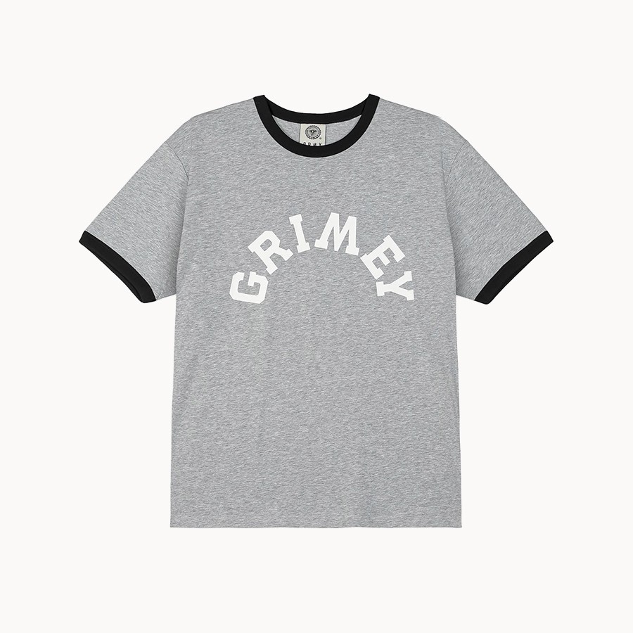 Camiseta 100 Miles Ringer Sport Grey - Grimey