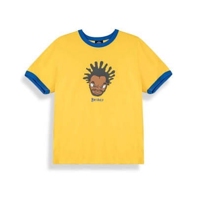 Camiseta Droppin Science Ringer Yellow - Grimey