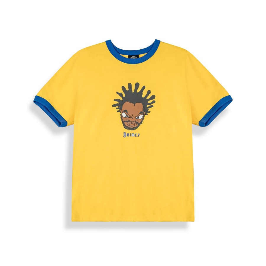 Camiseta Droppin Science Ringer Yellow - Grimey