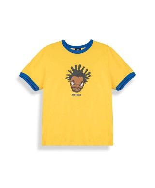 Camiseta Droppin Science Ringer Yellow - Grimey