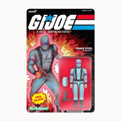 GI Joe Figura ReAction Wave 06 Snake Eyes (Red Glow, Crystal Poison) - Super7
