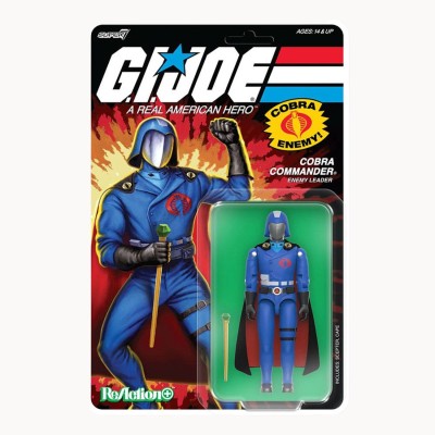 GI Joe Figura ReAction+ Wave 06 Cobra Commander (Movie, Black Cape) - Super7