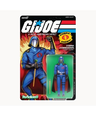 GI Joe Figura ReAction+ Wave 06 Cobra Commander (Movie, Black Cape) - Super7