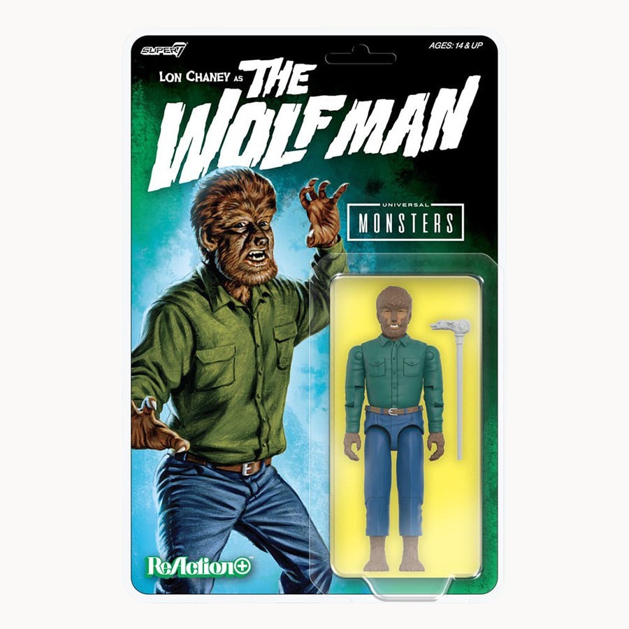 Universal Monsters Figura ReAction+ Wave 1 The Wolf Man - Super7