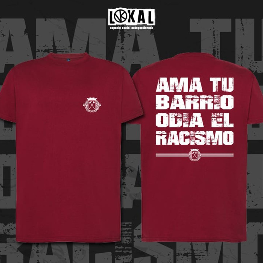 Camiseta Ama a tu barrio Granate - LokalVK