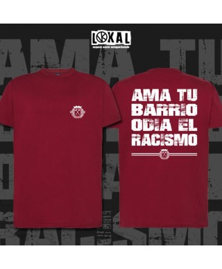 Camiseta Ama a tu barrio Granate - LokalVK