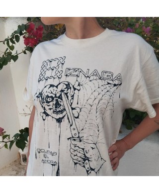 Camiseta "Ocupar el ahora" Blanca - Biznaga