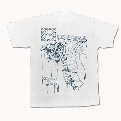 Camiseta "Ocupar el ahora" Blanca - Biznaga
