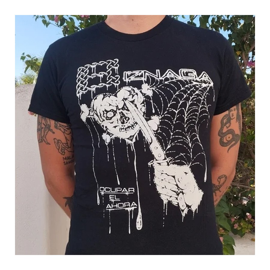 Camiseta "Ocupar el ahora" Negra - Biznaga