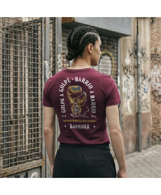 Camiseta Golpe a Golpe unisex granate - Barrioka