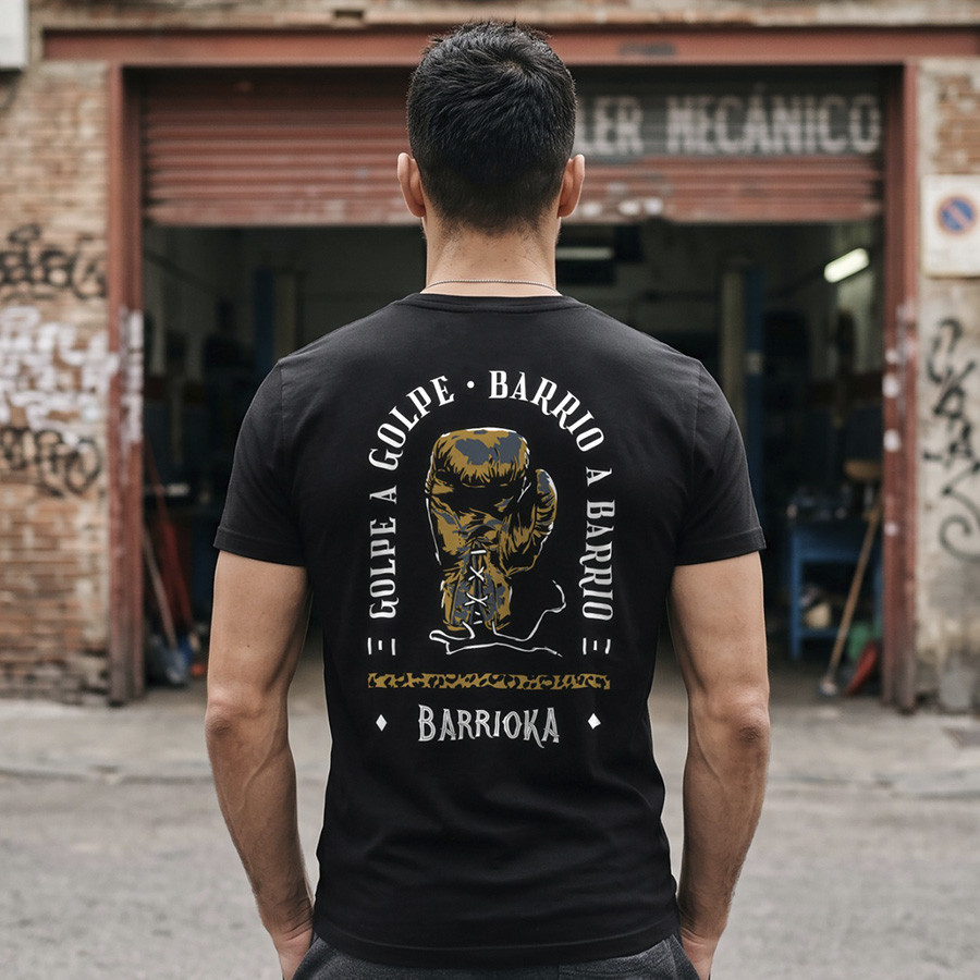 Camiseta Golpe a Golpe unisex negra - Barrioka