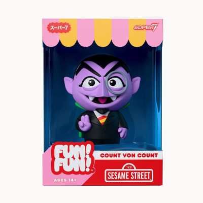 Barrio Sésamo Figura Soft Vinyl Fun! Fun! Wave 01 - Count von Count  - Super7