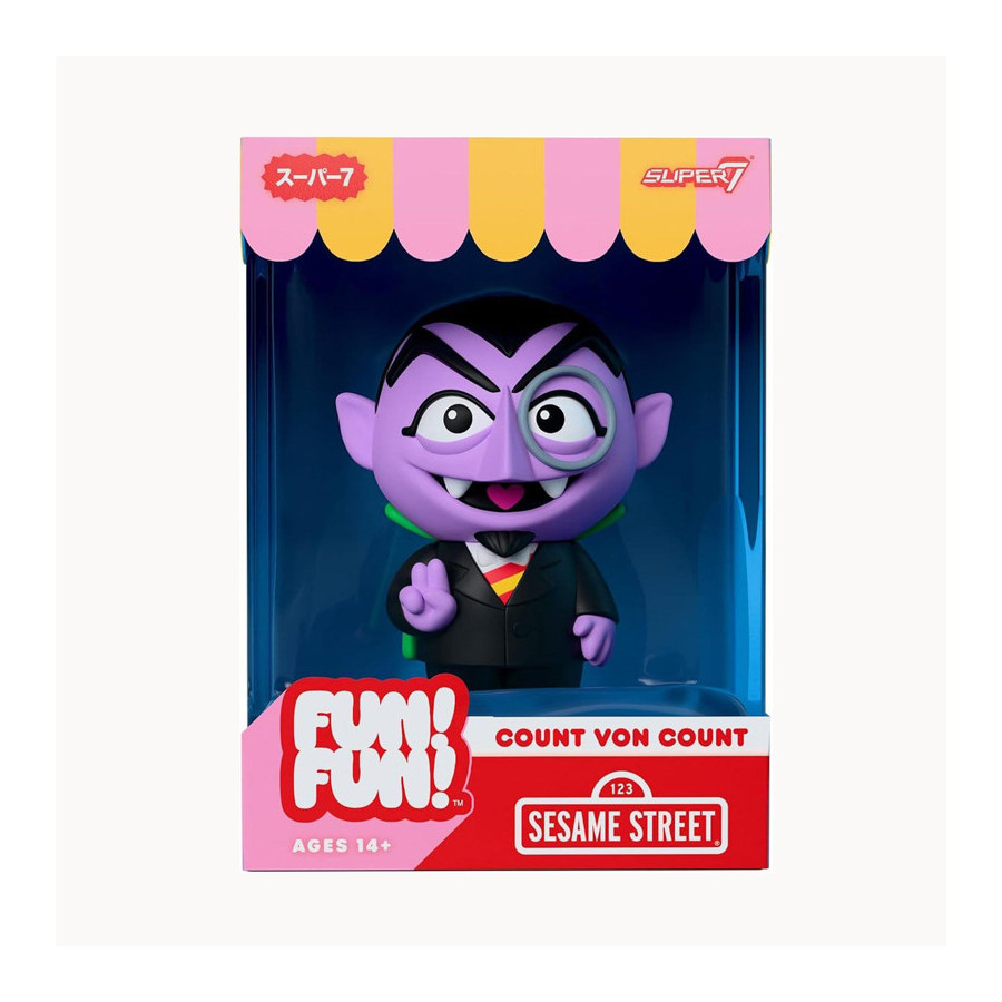 Barrio Sésamo Figura Soft Vinyl Fun! Fun! Wave 01 - Count von Count  - Super7