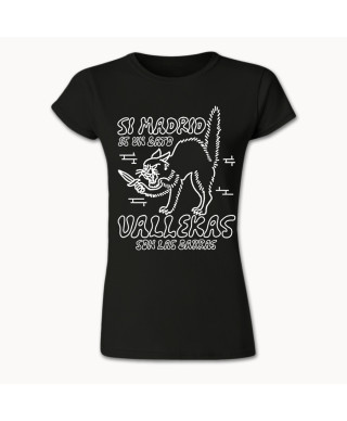 Camiseta Si Madrid es un gato, Vallekas son las garras Mujer - We Resist