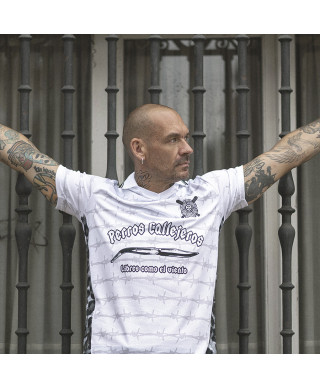 Camiseta Fútbol Blanca Perros Callejeros