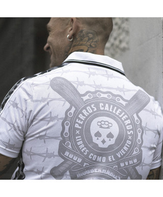 Camiseta Fútbol Blanca Perros Callejeros