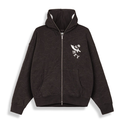 Sudadera Odd Cutlass Zipper Black - Grimey