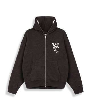 Sudadera Odd Cutlass Zipper Black - Grimey